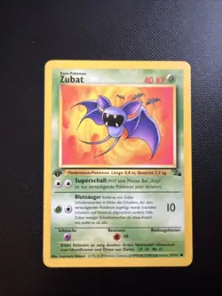 Pokemon Karte • Zubat 57/62 Fossil Set • Deutsch Pokemon Vintage 1st Edition - Image 1