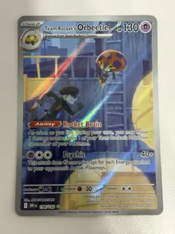 Pokemon TCG Team Rockets Orbeetle Destined Rivals 198/182 Illustration Rare Card - Image 1