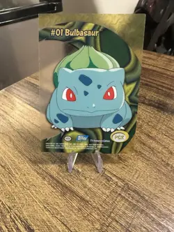 Bulbasaur #01 2000 Topps Pokemon TV Animation Edition Clear Card PC2 - RARE - Image 2