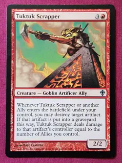 Magic The Gathering WORLDWAKE TUKTUK SCRAPPER red card MTG - Image 1