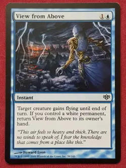 Magic The Gathering CONFLUX VIEW FROM ABOVE blue card MTG - Image 1