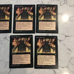 VTG Magic the Gathering Burnt Offering Cards-Lot of 5-1995-NICE - Image 2