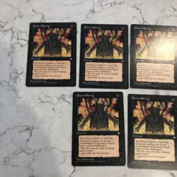 VTG Magic the Gathering Burnt Offering Cards-Lot of 5-1995-NICE - Image 3