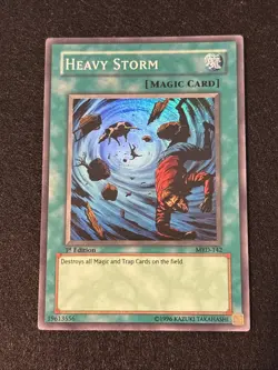 Heavy Storm 1st Edition MRD-142 Super Rare - MP - Og Print Yugioh Metal Raiders - Image 1