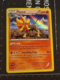 Pokemon PYROAR Card 20/106 Holo Rare XY Flashfire LP - Image 1