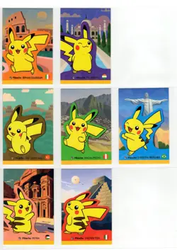 Pokemon Electric Pikachu Card Database - Pikachu Travels - Lot Of 7 - Image 1