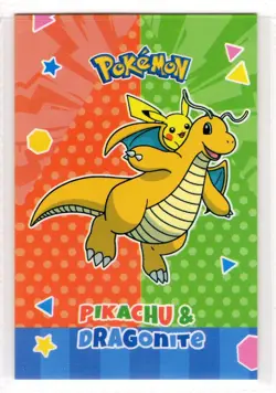 Cracked ice Holo- Pokemon -Electric Card Database- PIKACHU & DRAGONITE - Image 1