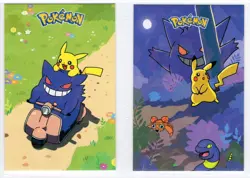 Cracked ice Holo- Pokemon -Electric Card Database- PIKACHU & GENGAR - Image 1