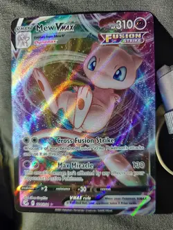 Pokemon TCG Mew VMAX 114/264 Ultra Rare Holo Card Near Mint Condition - Image 1