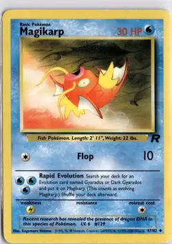 Magikarp 47/82 Team Rocket Regular Trading Card TCG WOTC - Image 3