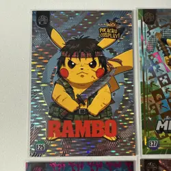 Pokemon Pikachu Cosplay FE Holiday Exclusive Foil Hits. Non Tcg Fan Art Cards. 1 - Image 2