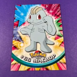 Topps Pokemon Machop Non Holo 66 Series 1 Card Blue Topps Trading Card - Image 1