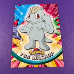 Topps Pokemon Machop Non Holo 66 Series 1 Card Blue Topps Trading Card - Image 2