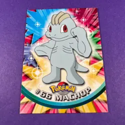 Topps Pokemon Machop Non Holo 66 Series 1 Card Blue Topps Trading Card - Image 3