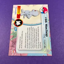 Topps Pokemon Machop Non Holo 66 Series 1 Card Blue Topps Trading Card - Image 5