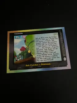 Pokemon Pokemon Ash Catches A Pokemon EP3 Topps 1998 Trading Card TCG - Image 3