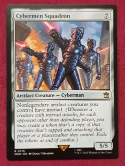 Magic The Gathering DOCTOR WHO CYBERMEN SQUADRON artifact card MTG - Image 1