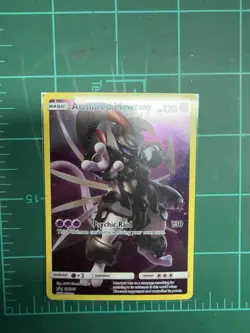 Pokemon TCG Armored Mewtwo Holo Card Black Star Promos SM228 - Image 1