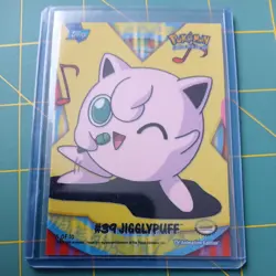 Topps Pokemon #6 of 10 JIGGLYPUFF Puzzle Chase Trading Card TV Animation 2000 - Image 1