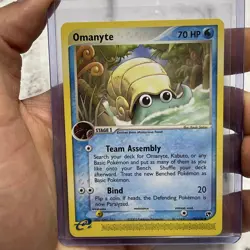 Pokemon Sandstorm Common Card - Omanyte 70/100 NM/MT Nintendo Vintage Vtg TCG - Image 1