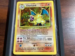 PSA 8 Charizard Base Set Holo Rare Pokemon Card #4 Nm-Mt Clean Look Nice Slab - Image 3