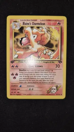 Pokemon TCG Card 1st Edition Blaine’s Charmeleon 31/132 - Gym Challenge NM WOTC - Image 1