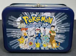 Pokemon 1999 Vintage Collectors Metal Tin (Empty - No Cards) Blue Team - Image 1