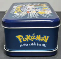 Pokemon 1999 Vintage Collectors Metal Tin (Empty - No Cards) Blue Team - Image 2