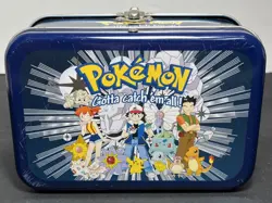 Pokemon 1999 Vintage Collectors Metal Tin (Empty - No Cards) Blue Team - Image 3
