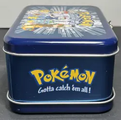 Pokemon 1999 Vintage Collectors Metal Tin (Empty - No Cards) Blue Team - Image 4