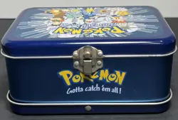 Pokemon 1999 Vintage Collectors Metal Tin (Empty - No Cards) Blue Team - Image 5