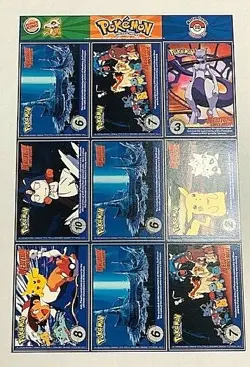 Burger King Pokemon #16 Master Trainer Set Uncut Sheet - Image 2