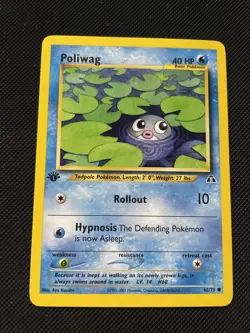 POLIWAG COMMUNE - POKEMON 62/75 NEO DISCOVERY EDITION 1 PROCHE DU NEUF ENGLISH - Image 1
