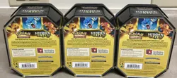 POKEMON Hidden Fates EMPTY Metal Tins Storage Box Organizer Lot of 3 TINS ONLY - Image 2