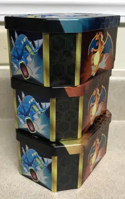 POKEMON Hidden Fates EMPTY Metal Tins Storage Box Organizer Lot of 3 TINS ONLY - Image 4