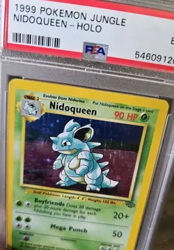1999 Pokemon PSA 5 EX Nidoqueen Holo #7/64 Jungle Rare TCG - Image 2