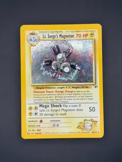Lt. Surge's Magneton Holo Rare Gym Heroes 008/132 MP Pokemon TCG English - Image 1