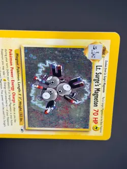 Lt. Surge's Magneton Holo Rare Gym Heroes 008/132 MP Pokemon TCG English - Image 2