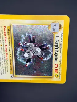Lt. Surge's Magneton Holo Rare Gym Heroes 008/132 MP Pokemon TCG English - Image 3