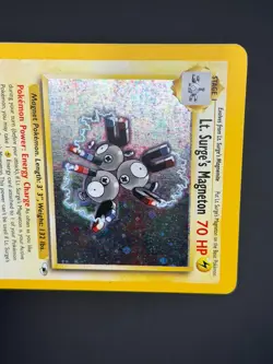 Lt. Surge's Magneton Holo Rare Gym Heroes 008/132 MP Pokemon TCG English - Image 4