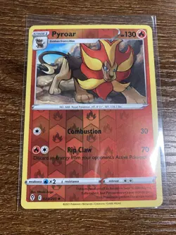 Pokemon TCG Pyroar Evolving Skies 023/203 Reverse Holo Uncommon - Image 1