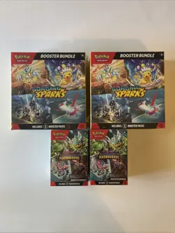 Lot Of 4 Pokemon Scarlet & Violet Booster Bundles Surging Sparks Twilight Masq - Image 1