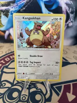 Pokemon TCG Kangaskhan 163/236 Sun & Moon Unified Minds Holo Rare - Image 1