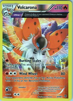 Volcarona 18/98 Rare - Pokemon TCG XY: Ancient Origins - Reverse Holo (NM) - Image 1
