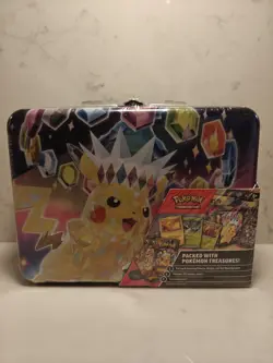 Pokemon Pikachu Treasure Chest with Surging Sparks Booster Packs - Sealed - Image 1