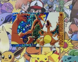 Pokemon Vintage Pocket Monsters Vending HOLO Prism Sticker 1999 Bandai Nintendo - Image 1