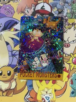 Pokemon Vintage Pocket Monsters Vending HOLO Prism Sticker 1999 Bandai Nintendo - Image 1