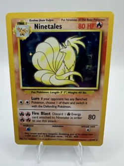 Ninetales 12/102 Holo - Base Set - Vintage 1999-2000 - Pokemon TCG - Image 1