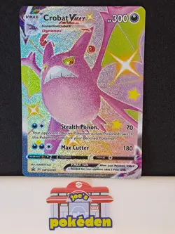 Pokemon TCG Crobat VMAX SWSH099 Full Art Black Star Promo NM - Image 1