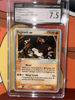 Pokemon TCG Regirock ex 99/106 Holo Rare Vintage - EX Emerald - NM - Image 1